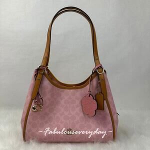 Coach Erin Shoulder Bag In Signature Canvas With Charms Powder Pink CEL13 NWT